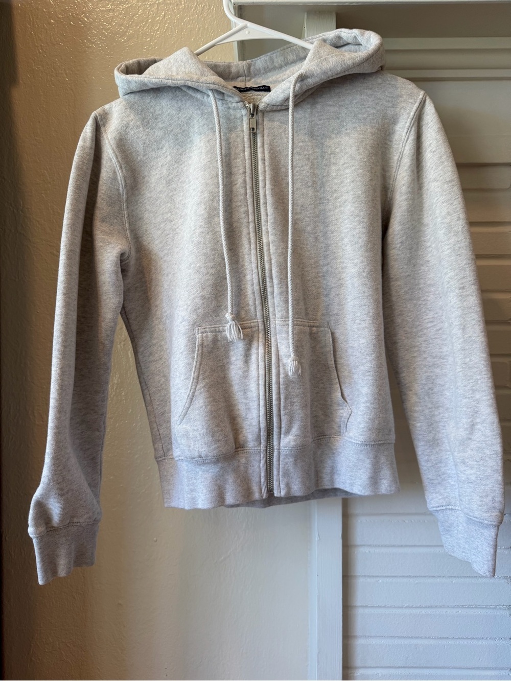 Brandy Melville Gray Zip Up Hoodie Full Zip Sweatshirt One Size